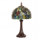 8 Inch Rural Grape Stained Glass Table Lamp