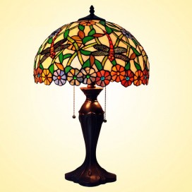 16 Inch Retro Stained Glass Table Lamp