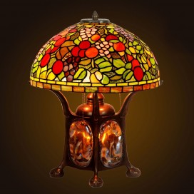 16 Inch Rose Stained Glass Table Lamp