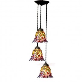 Rural Stained Glass Pendant Light