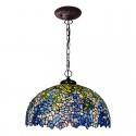 20 Inch Wisteria Stained Glass Pendant Light