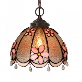 8 Inch Stained Glass Pendant Light