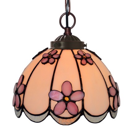 8 Inch Stained Glass Pendant Light