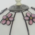 8 Inch Pink Stained Glass Table Lamp