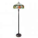 20 Inch Rose Stained Glass Floor Lamp