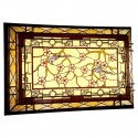 46 Inch Retro Stained Glass Flush Mount