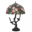 16 Inch Retro Peach Stained Glass Table Lamp