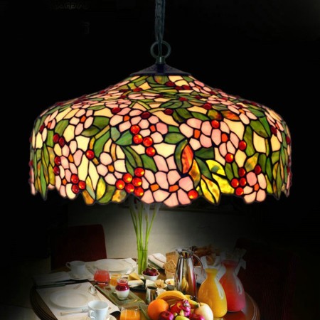 20 Inch Stained Glass Pendant Light