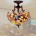 16 Inch Round Stained Glass Pendant Light