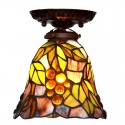 7 Inch Stained Glass Flush Mount