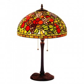 16 Inch Rustic Retro Stained Glass Table Lamp