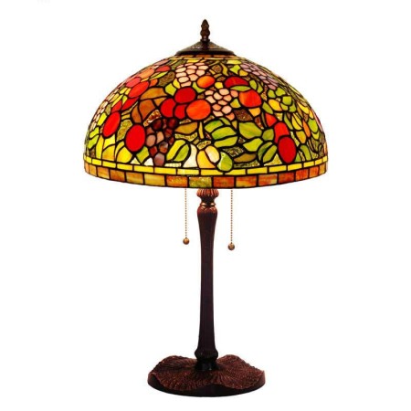 16 Inch Rustic Retro Stained Glass Table Lamp