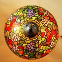 16 Inch Rustic Retro Stained Glass Table Lamp