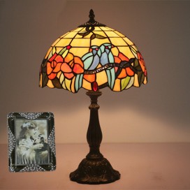 12 Inch European Stained Glass Table Lamp