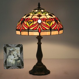 12 Inch European Stained Glass Table Lamp