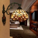 8 Inch European Stained Glass Baroque Style Wall Light