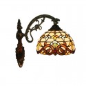 8 Inch European Stained Glass Baroque Style Wall Light