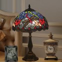 12 Inch European Stained Glass Dragonfly Style Table Lamp