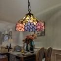 8 Inch European Stained Glass Pendant Light