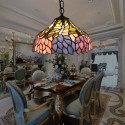 8 Inch European Stained Glass Pendant Light