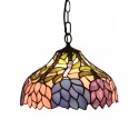 8 Inch European Stained Glass Pendant Light