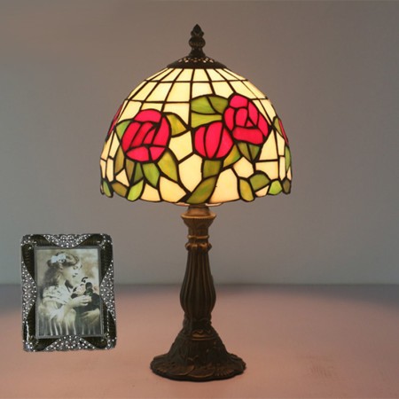 8 Inch European Stained Glass Table Lamp