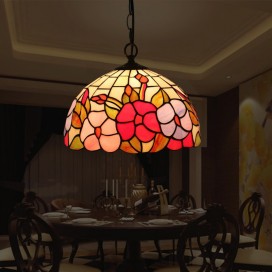 12 Inch European Stained Glass Pendant Light