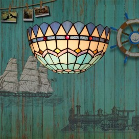 12 Inch European Stained Glass Wall Light