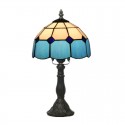 8 Inch Mediterranean Stained Glass Table Lamp