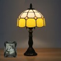 8 Inch Mediterranean Stained Glass Table Lamp