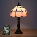 8 Inch Mediterranean Stained Glass Table Lamp