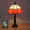 8 Inch Mediterranean Stained Glass Table Lamp