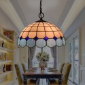 16 Inch American Simple Stained Glass Pendant Light