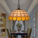 16 Inch American Simple Stained Glass Pendant Light