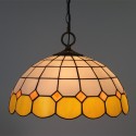 16 Inch American Simple Stained Glass Pendant Light