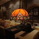 12 Inch European Stained Glass Pendant Light