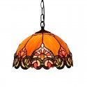 12 Inch European Stained Glass Pendant Light